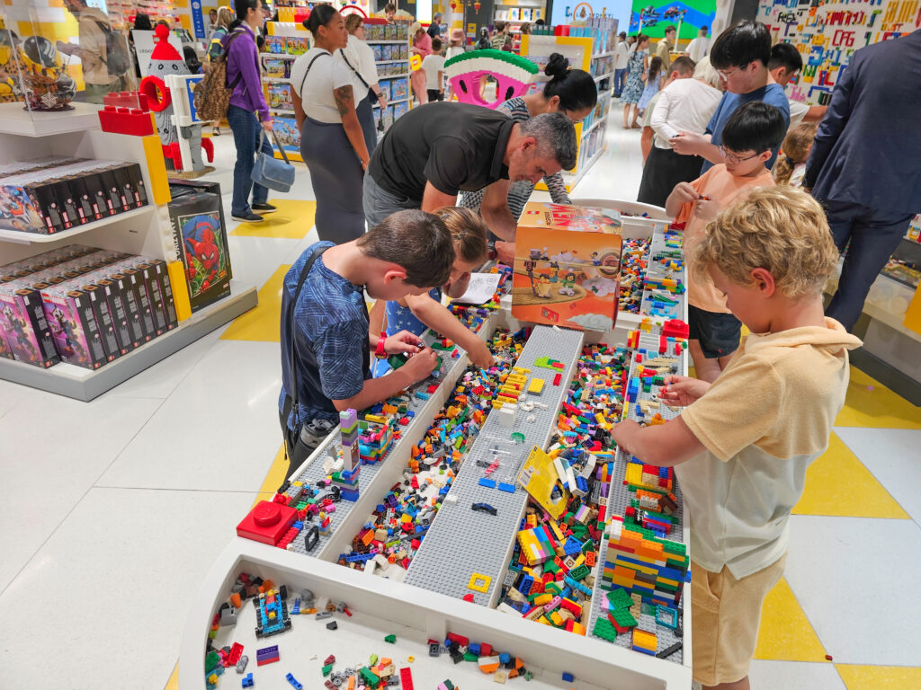 The LEGO stores runs FREE interactive events and workshops.   