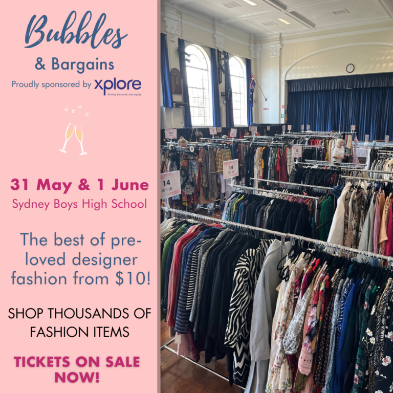 Bubbles & Bargains Sydney 31 May – 1 June
