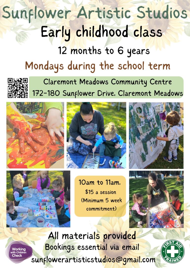 Early Childhood art classes-Claremont Meadows